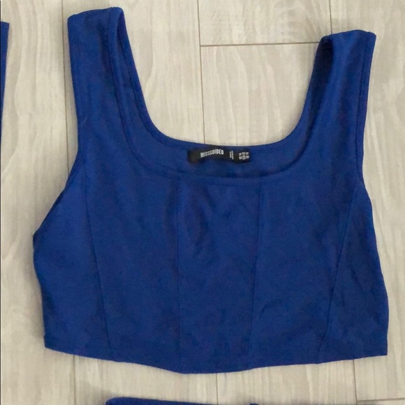 Two piece flare pants set W/ corset inspired top - Picture 4 of 9